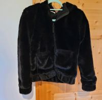 H & M schwarze Jacke Teddyfell 158/164 Brandenburg - Borkwalde Vorschau