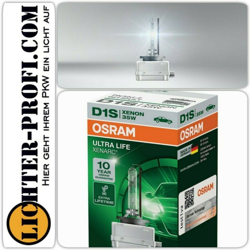 OSRAM D1S 66140ULT ULTRA LIFE Xenarc Xenon Brenner 1 St.Neu !!! in Hessen -  Calden, Ersatz- & Reparaturteile