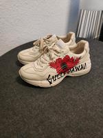 Original Gucci Rhyton Hawaii Sneaker 40.5 41 beige Leder Niedersachsen - Oldenburg Vorschau