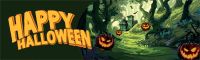 Halloween Banner Geisterwald 300x90cm Bayern - Würzburg Vorschau