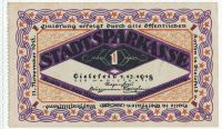 Bielefeld Stadtsparkasse 1 Mark 1.12.1918 mit Prägestempel Papier Wandsbek - Hamburg Eilbek Vorschau