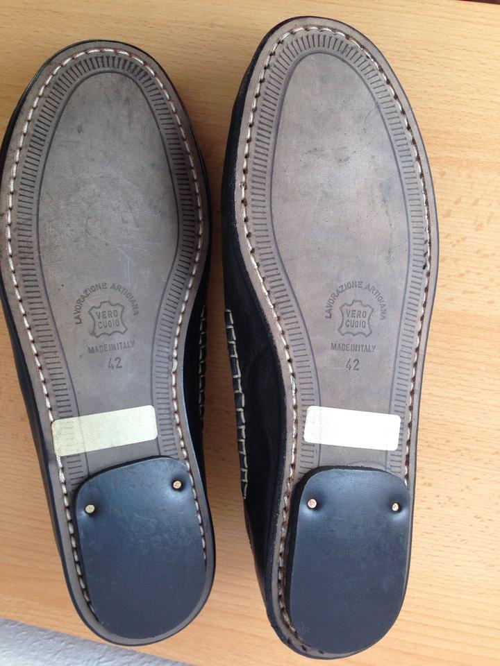 Bottega Veneta Mokassin, Hirsch Leder, handarb, Schwarz Gr.42 neu in Königstein im Taunus