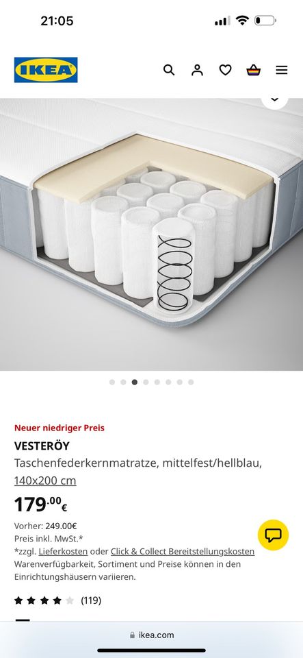 Ikea Matratze 140x200 neu !!!!!!! in Gelsenkirchen