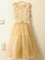 Mädchen Prinzessin Fest Kleid Blumenmädchen beige 134 140 Frankfurt am Main - Kalbach Vorschau