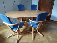 Vintage Moizi Sitzgruppe mit 4 Bewegungsstühlen und Kombi-Tisch Nordrhein-Westfalen - Mülheim (Ruhr) Vorschau