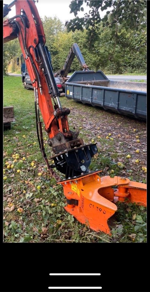 ✅Hecke entfernen Minibagger Fällgreifer Baumschere Tilt✅ in Alt Duvenstedt