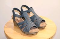 Sommersandalen Damen Echtleder blau navy beige Jane Klain Hamburg-Mitte - Hamburg Wilhelmsburg Vorschau