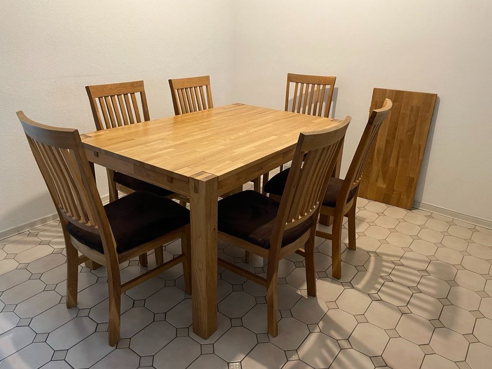 Esstisch Royal Oak Tisch mit Erweiterungsplatte und 6 Stühlen in Berlin