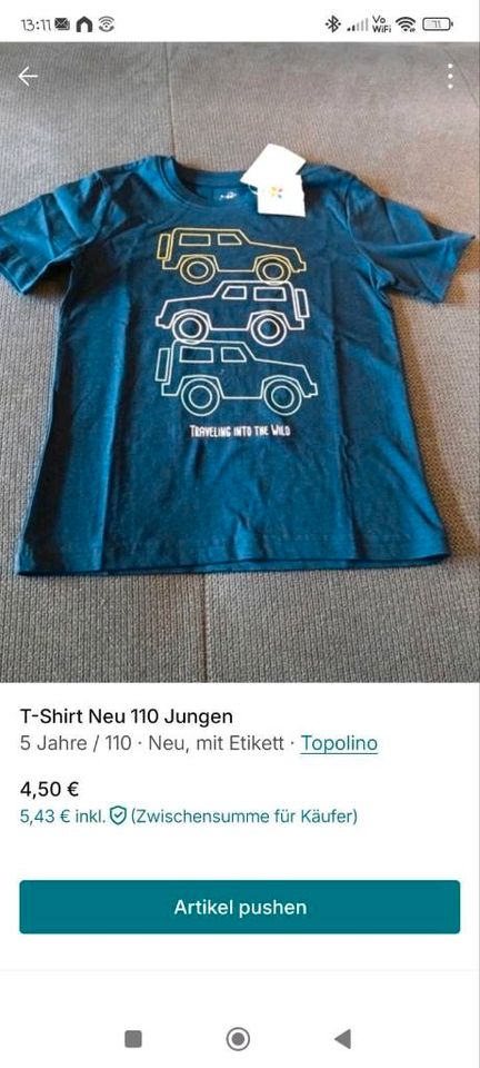 T-Shirt Jungen 110 / 116  top Zustand oder Neu Engelbert Strauss in Westoverledingen