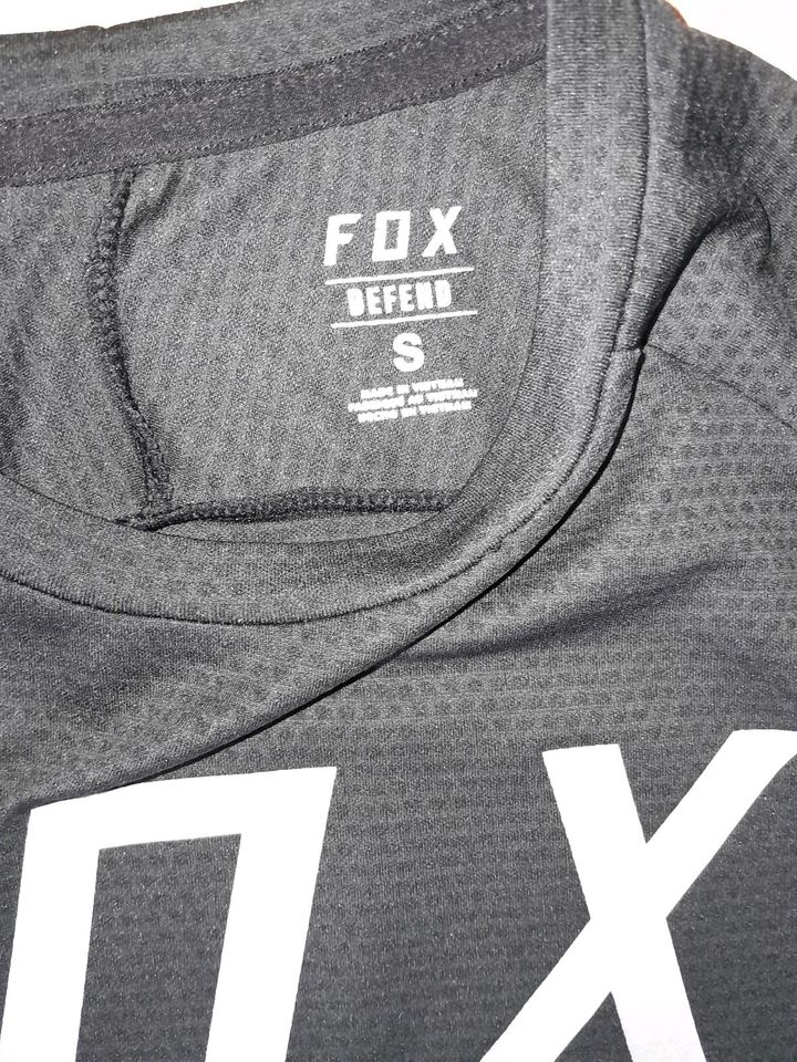 FOX Defend Langarm Jersey Trikot schwarz Gr. S in Grünkraut