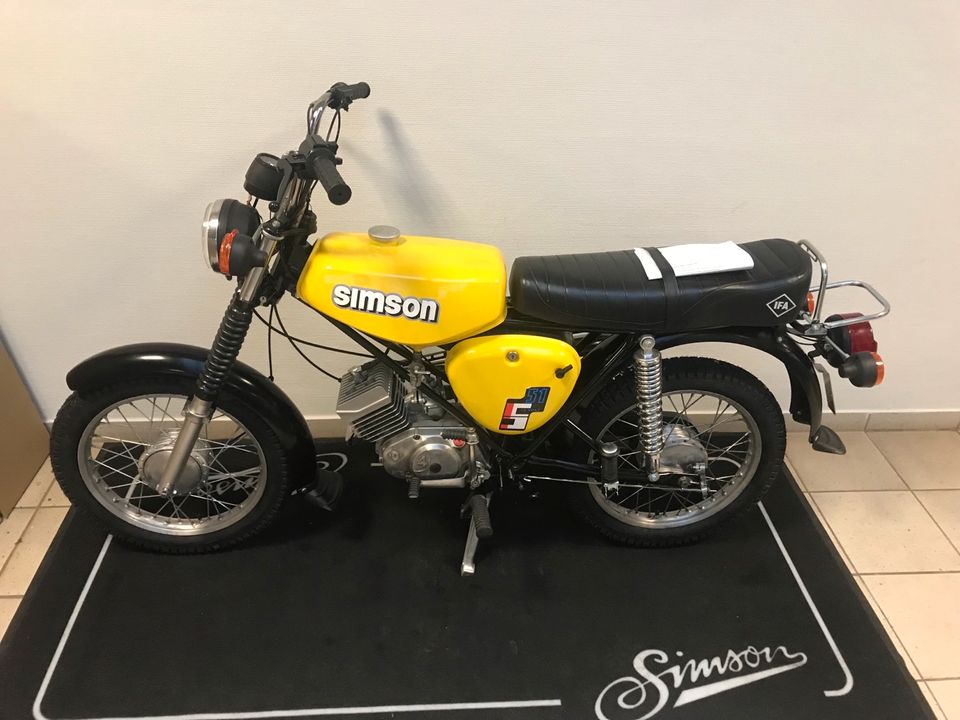 Simson S51 Enduro Gelb NEUER MOTOR 50ccm 60km/h Papiere Vape NEU in Calbe (Saale)