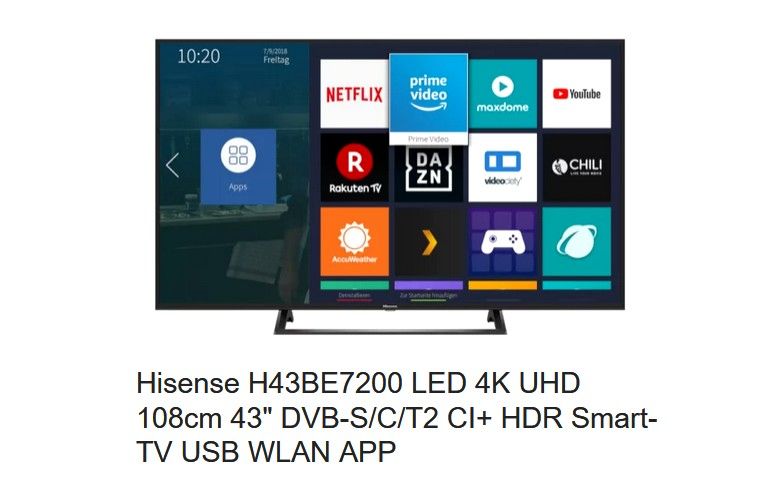 42,5" Hisense H43BE7200 - defekt in Braunschweig