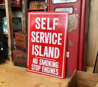 ORIG XL SELF SERVICE ISLAND SCHILD TANKSTELLE USA US GAS STATION Nordrhein-Westfalen - Hamm Vorschau