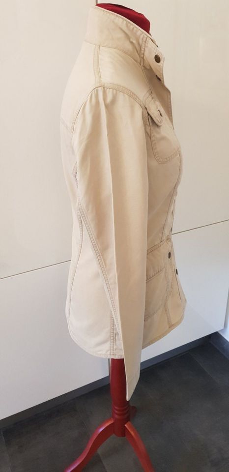 Barbour Jacke beige Baumwolle 36 Stehkragen in Essen