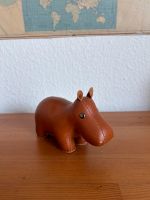 Züny kleines Nilpferd Leder Deko Hippo. Buchstütze Frankfurt am Main - Gallusviertel Vorschau