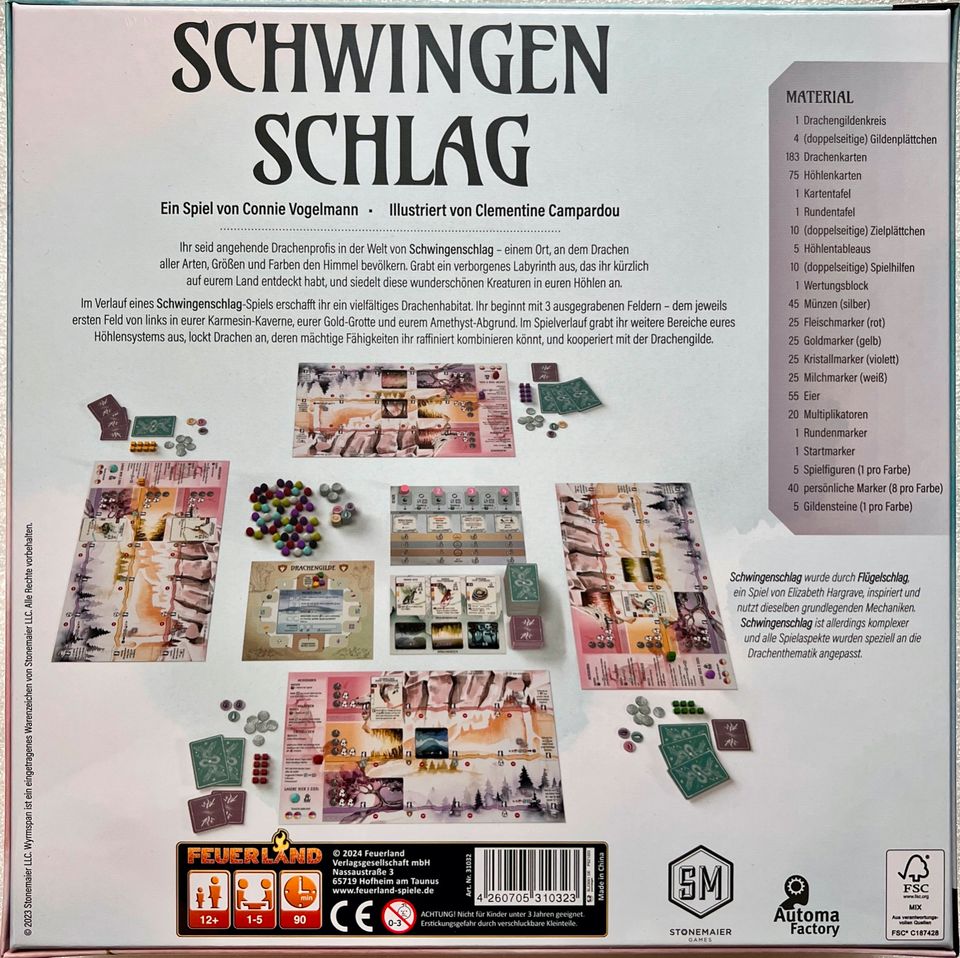 Schwingenschlag Feuerland Spiele Strategiespiel Brettspiel in Salgen