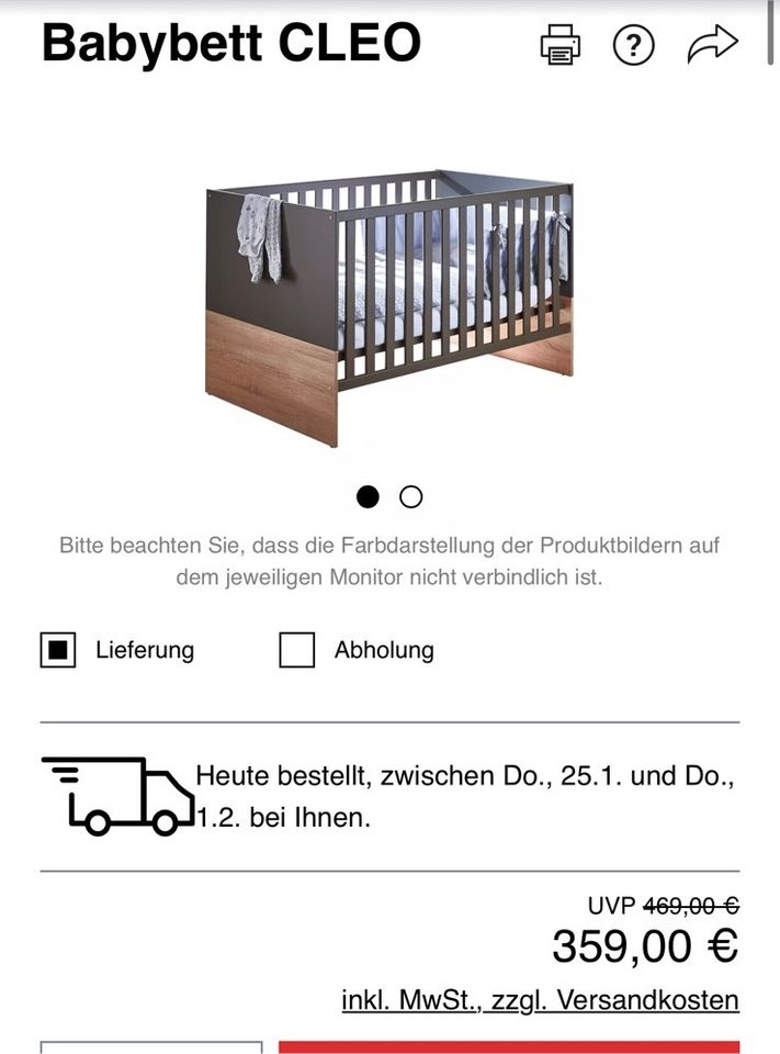 Babybett Gitterbett mit neuen Umbauseiten! zum Kinderbett in Beverstedt