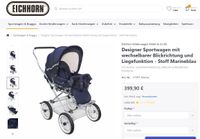 Eichhorn Designer Kombi kinderwagen in Marineblau Pankow - Prenzlauer Berg Vorschau