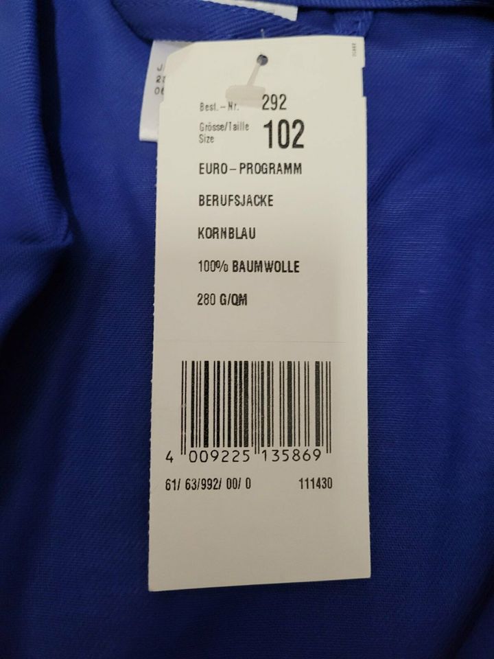 Neu Arbeitskleidung Arbeitsjacke Jacke Pionier blau 48 - 102 in Mörfelden-Walldorf