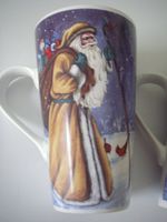 2 Weihnachtstassen Nikolaus - Keramik für Glühwein Tee Schokolade Hessen - Solms Vorschau