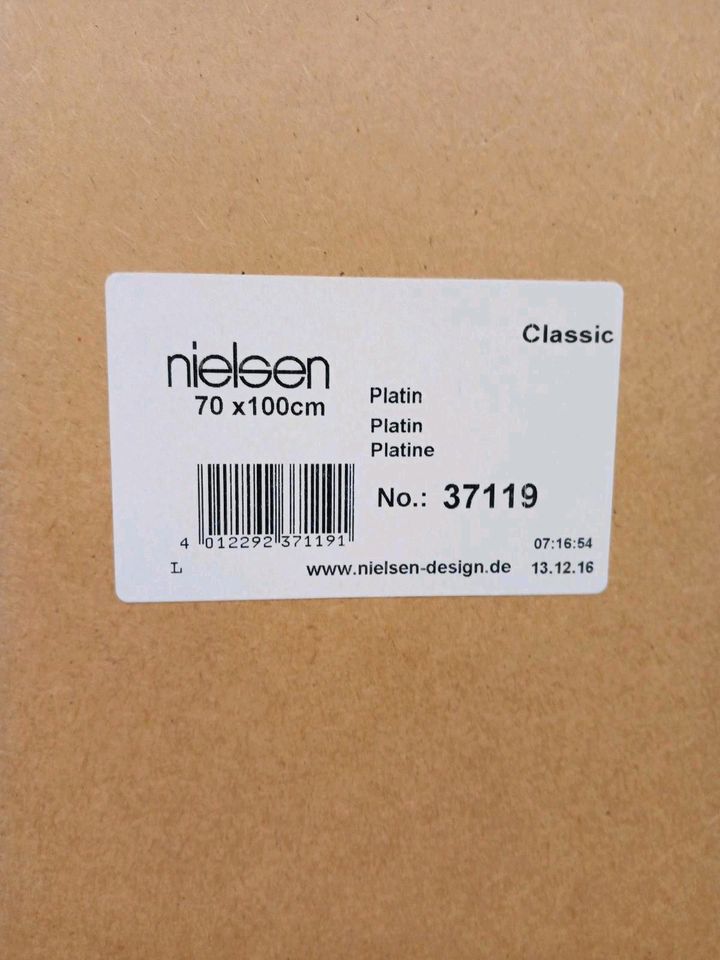 9 x NIELSEN Bilderrahmen 70x100 Alu Glas Platin in Leipzig