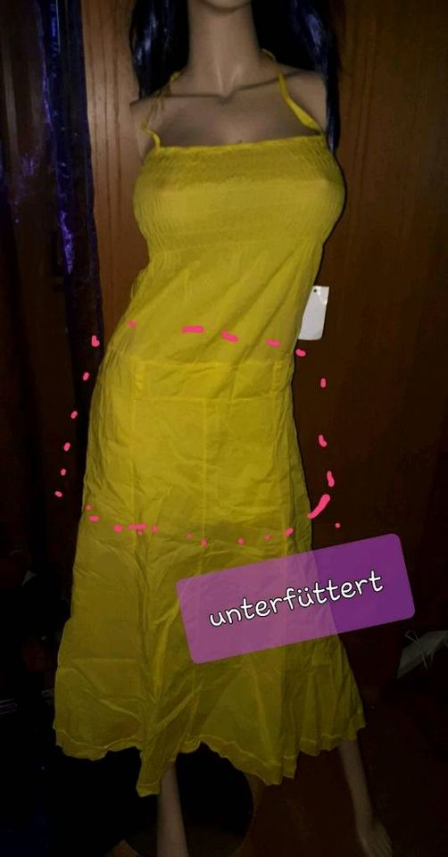 Sommerkleid gelb  xs s rot glitzer m  Badeanzug s m l streifen in Scheßlitz