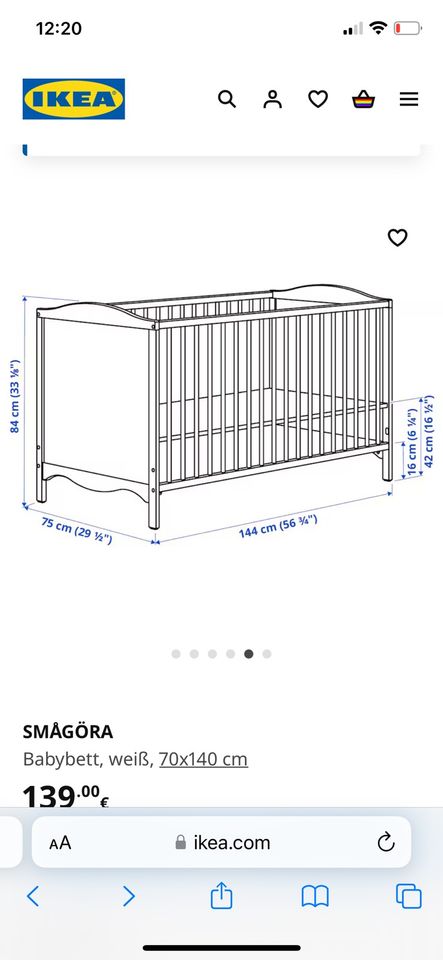 Babybett Ikea Smagora smagöra in Hamburg