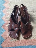 Eckige Progetto Italy 100% Leder Sandalette Braun 39 Vintage Baden-Württemberg - Weingarten Vorschau