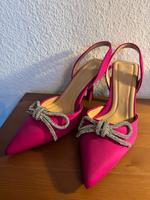 Zara Pumps heels pink Schleife neu 40 6 cm slingback Glitzer Hannover - Mitte Vorschau