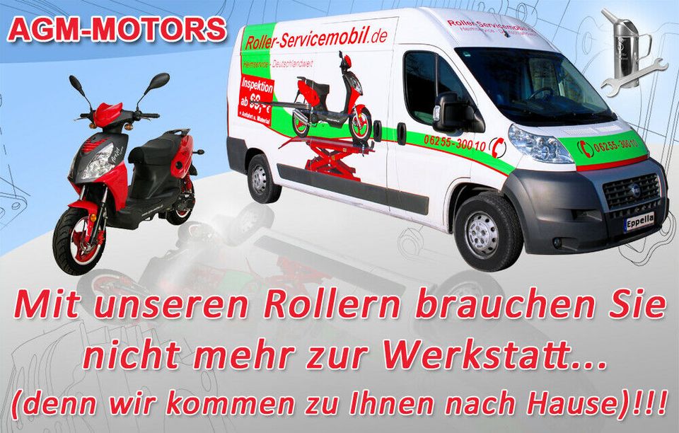 NEU! Motorroller Scooter 4Takt 50ccm 45km/h Euro5 ab.1299,99€ in Lindenfels