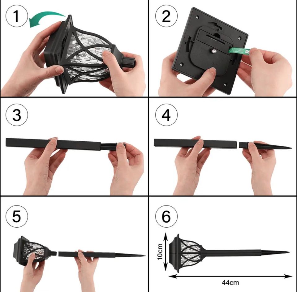 6x Solarleuchten Garten Solarlampen Außen LED Licht Solar Lampen in Bebra