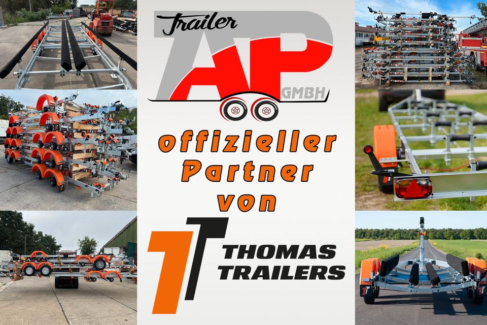 ANGEBOT Spezial Trailer Schlauchboot / Trompetenrollen / LED / Schlauchboottrailer / Thomas Trailers in Lübben