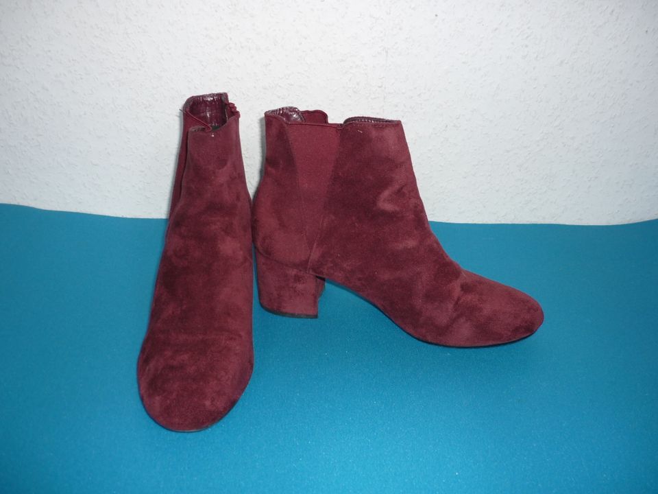 ORSAY – Damen Stiefeletten Schuhe– Gr. 39 – Bordeaux in Hamm