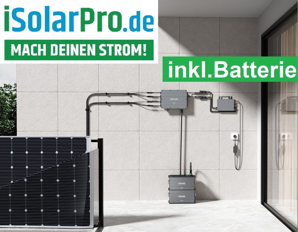 860W Balkonkraftwerk mit Batterie, 2x 430W bifacial Solarmodule in Birkenfeld