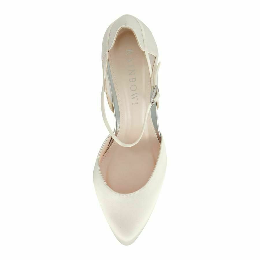 Brautschuhe Ivory Satin Rainbow Jacki Schuhe Blockabsatz Braut in Meckenbeuren