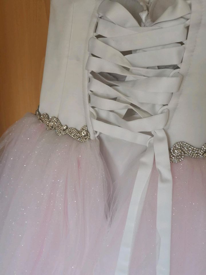 Hochzeitskleid Kleid Ballkleid Prinzessin Tüll Glitzer Gr. XS - M in Morsbach