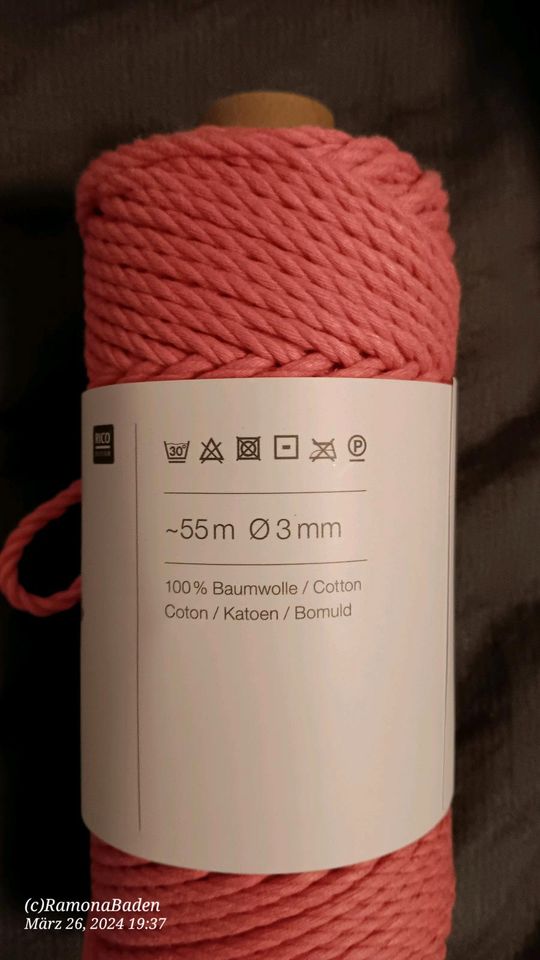 Makramee Garn Creative Cotton Cord Skinny 3mm in Schortens