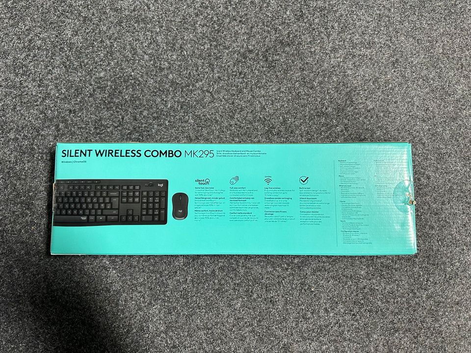 Logitech Funk-Tastatur mit Maus UK Neu in Langenfeld