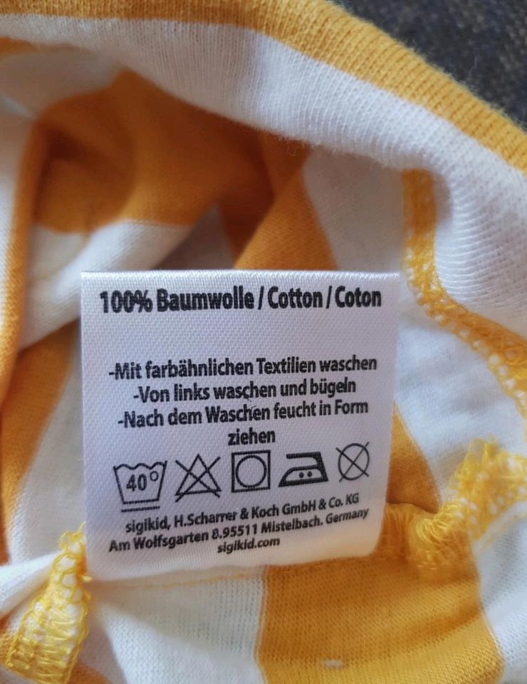 42 Sigikid neue Curry weiß gestreifte Baumwollmütze Beanie Mütze in Berlin