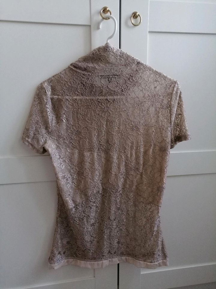 Patrizia Pepe Oberteil Shirt Rollkragen Spitze beige 1 XS-S in Berlin