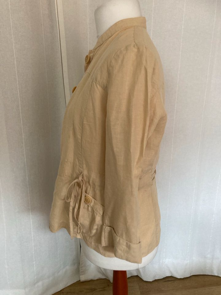 Hess Natur Leinen Jacke beige Gr. 40 L in Freiburg im Breisgau