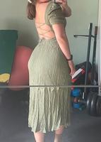 Schlitz Kleid midi/Maxi lang damen olivegrün Größe S Stradivarius Sachsen - Chemnitz Vorschau
