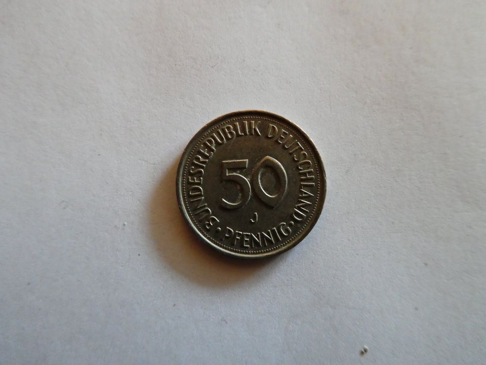 50 Pfennig Münze 1990 J-Prägung in Mühlacker