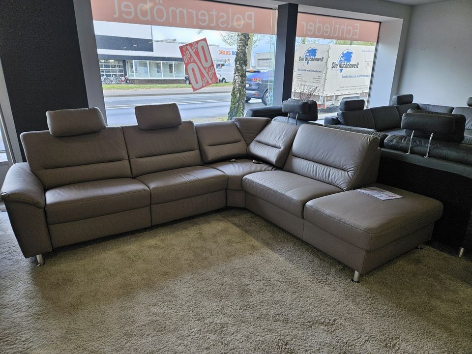 NEU ECHTLEDER Couch Wohnlandschaft Ledersofa 2x Motor Relaxsitz % in Bocholt