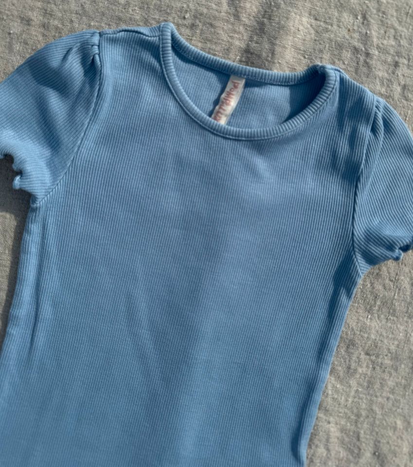 Pompdelux Shirt T-Shirt Oberteil Bio Baumwolle Mädchen Gerippt in Grevenbroich