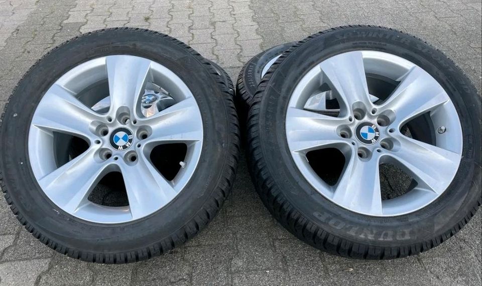 BMW X1 X3 5 er Alufelgen Winterbereifung 225 55 R17 Dunlop Winter in Schwendi