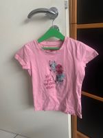 T-Shirt rosa Gr. 128 Kurzarm mit Pferd Nordrhein-Westfalen - Harsewinkel Vorschau