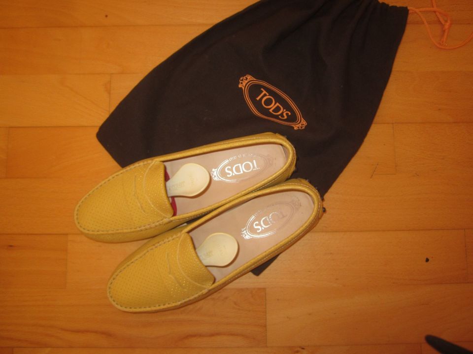 TOD'S Loafer Mokassins GOMMINO Schuhe Ballerina Gr.37 gelb Leder in Hannover