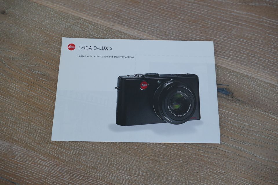 Broschüre Leica D-Lux 3 englisch in Gießen