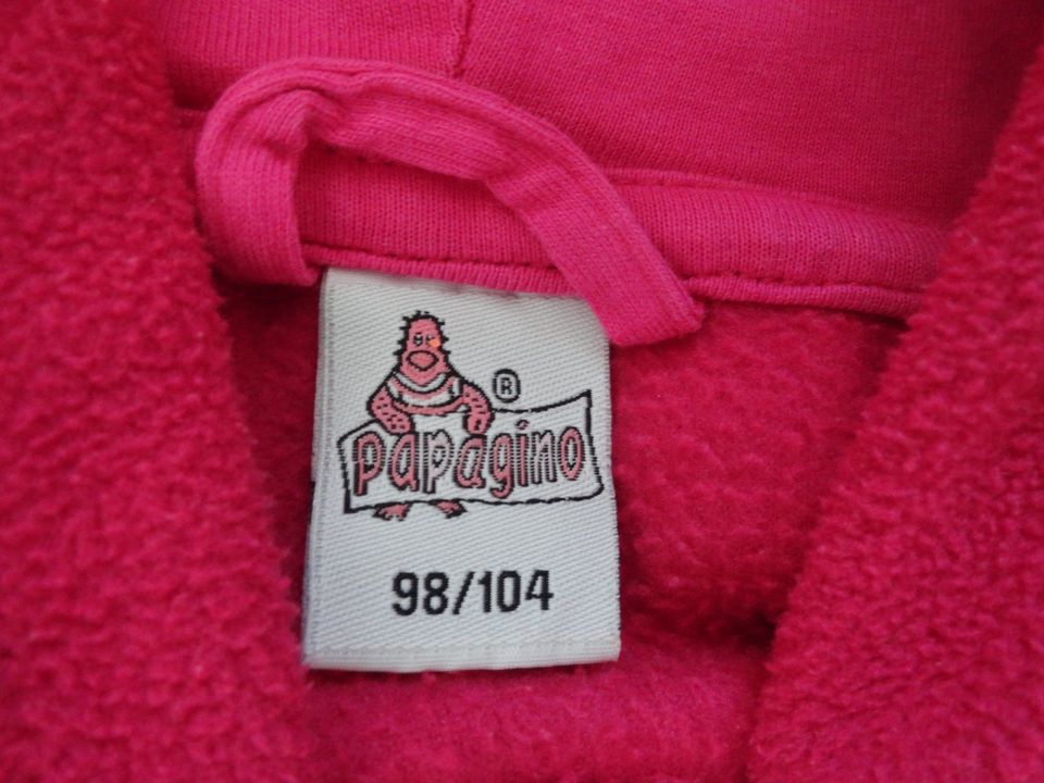 **TOP-SCHNÄPPCHEN** Papagino Fleecejacke Gr. 98 104 Mädchen pink in Maintal